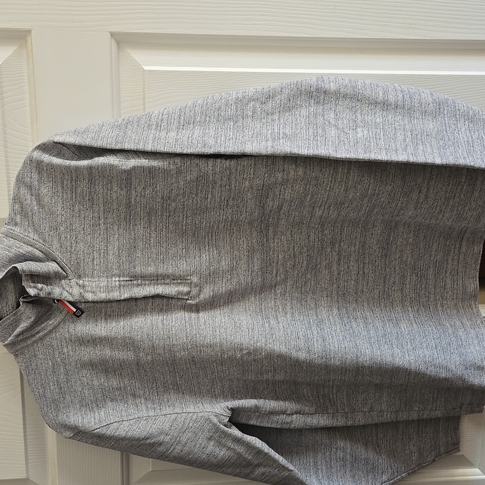 True Measure of a Man Long Sleeve 1/3 Zip. Medium.Blue & White.
